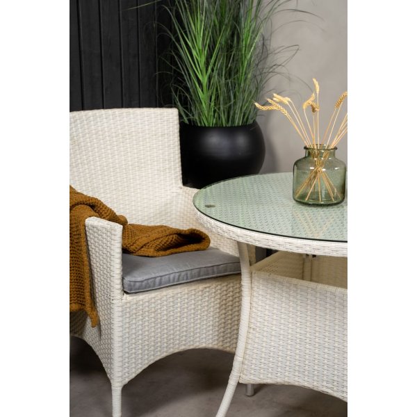 Frubol Matgrupp (ø90) - Vit - 2 Stolar Frubol Matgrupp (ø90) - Vit - 2 Stolar