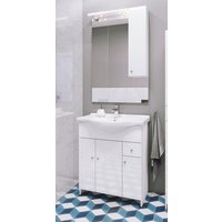 Badrumsmöbler Malibu - Tvättställ med spegelskåp
