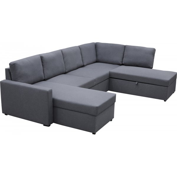 B�ddsoffa U-form m�rkgr� - Dream