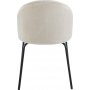 Beige stol i sammet med svarta ben - Astrid
