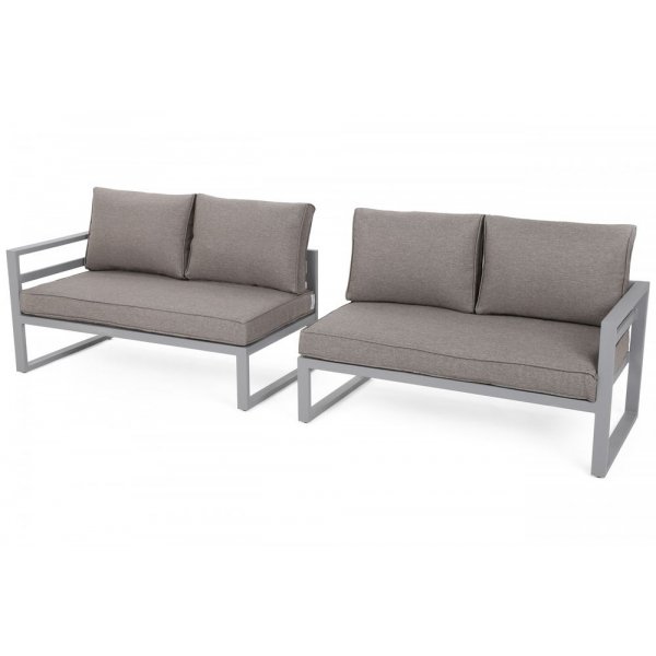 Modulsoffa Mediolan med bord - Silver/taupe