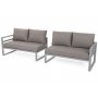 Modulsoffa Mediolan med bord - Silver/taupe