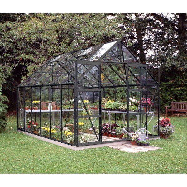Vxthus Magnum - 9,9 m Svart med Hrdat glas