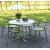 Spisegruppe Holmsund: Rundt hvidt bord inkl. 4 stabelbare Nordanå stole