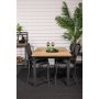 Maglehem Matgrupp (160x90) - Svart/Natur - 4 Stolar