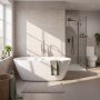 1 Badewanne 170x80x60 cm Weiß - Iris