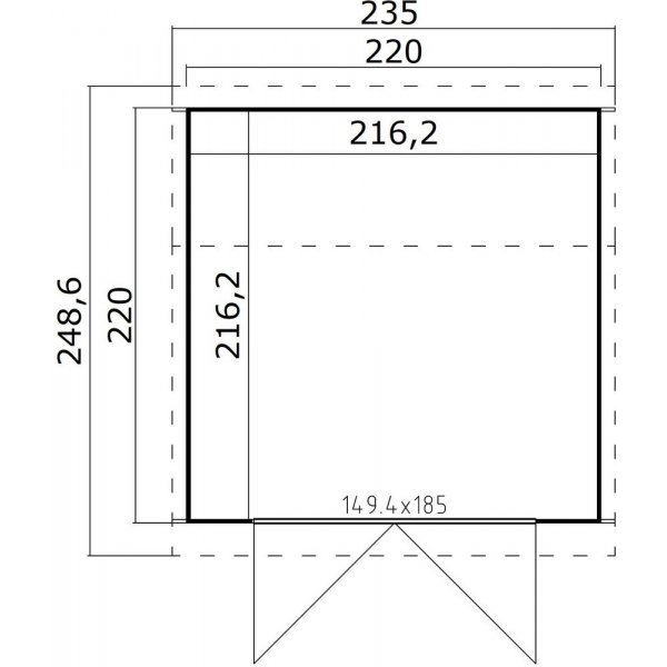Skur Isabell A - 4,8 m² Skur Isabell A - 4,8 m²