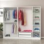 Cavolo garderob 225x52x210 cm - Vit/svart