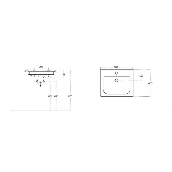 Badrumsmöbler - Vit med spegel och sidoskåp Badrumsmöbler - Vit med spegel och sidoskåp
