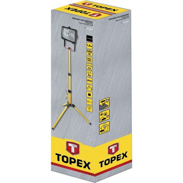 Halogenstrlkastare med stativ 400 W