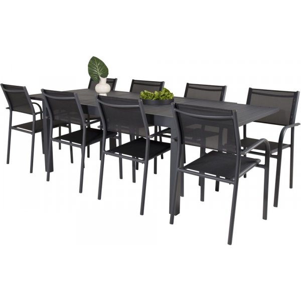 Holma Matgrupp (160x100) - Svart - 8 Stolar Holma Matgrupp (160x100) - Svart - 8 Stolar