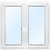PVC-Fenster | 3-Glas | 2-luftig | Einw�rts | U-Wert 0,96 + Rahmenh�lsen