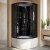 Duschkabine 90x90x215 cm Schwarz/Wei� - Hercules 900