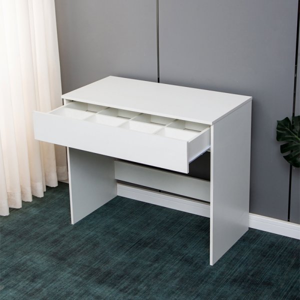 Sminkbord vitt med f�rvaring 90 cm bred