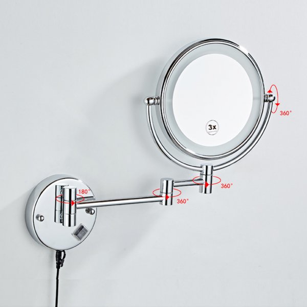 Meikkipeili LEDillä - Kromi Meikkipeili LEDillä - Kromi