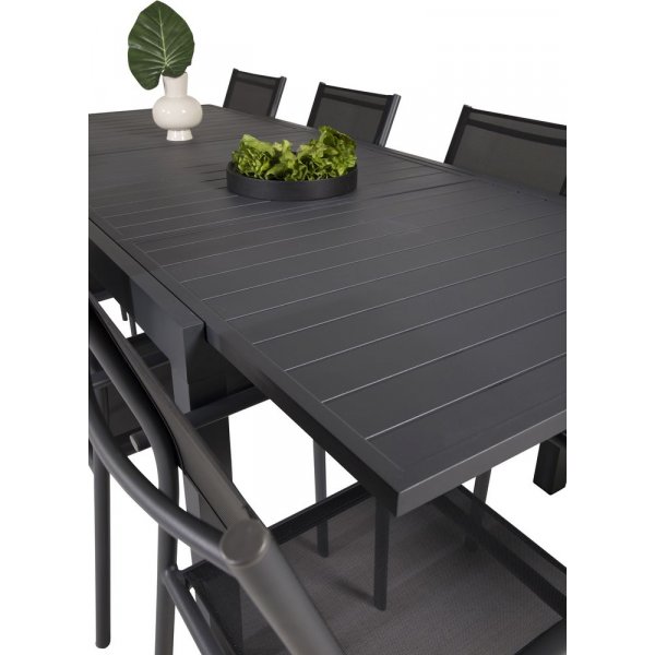 Holma Matgrupp (160x100) - Svart - 8 Stolar Holma Matgrupp (160x100) - Svart - 8 Stolar