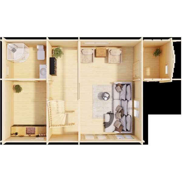 Lomamökki Elliot B - 42,5 m² Lomamökki Elliot B - 42,5 m²