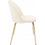 Stol beige sammet guldiga ben - Plaza