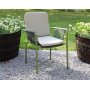 Stabelbar havestol gr�n med beige hynde - Lincoln