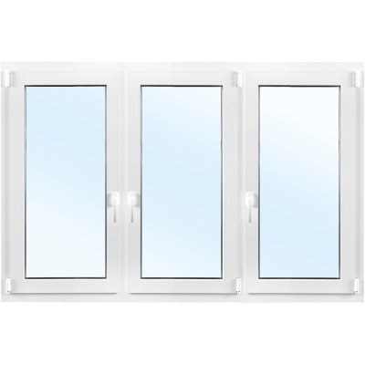PVC-fönster - 3-glas - 3-luft - Inåtgående - U-värde 0.96