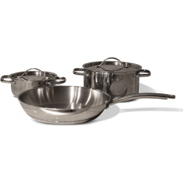 Rix Tool grytset 3 delar 18/8 st�l - Blankt st�l