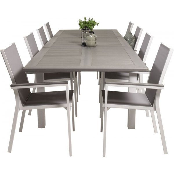 Ekenäs Matgrupp (224x100) - Vit/Grå - 8 Stolar Ekenäs Matgrupp (224x100) - Vit/Grå - 8 Stolar