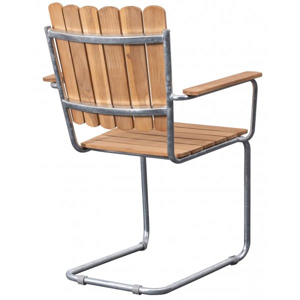Gartenstuhl stapelbare Sessel aus Teakholz mit Armlehnen - Möllan Gartenstuhl stapelbare Sessel aus Teakholz mit Armlehnen - Möllan