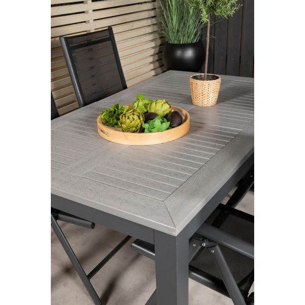 Ekenäs Spisegruppe (152x90) - Sort/Grå - 4 Stole Ekenäs Spisegruppe (152x90) - Sort/Grå - 4 Stole