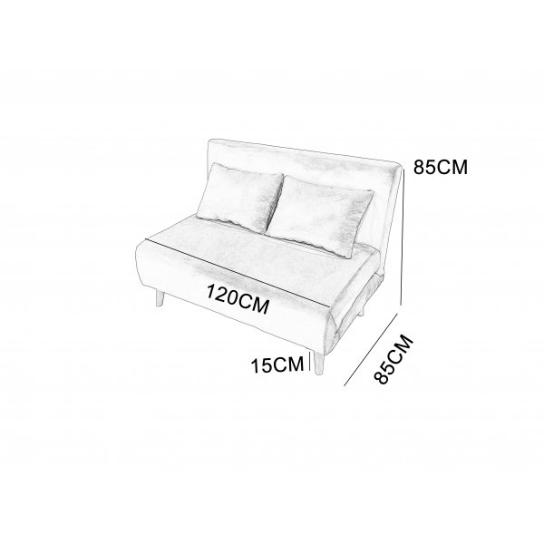 Helsingborg utf�llbar b�ddsoffa � Gr� | 193 cm