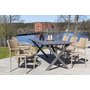 Scottsdale utematgrupp med 6 st karmstolar (stapelbara) och matbord 190 cm - Natur