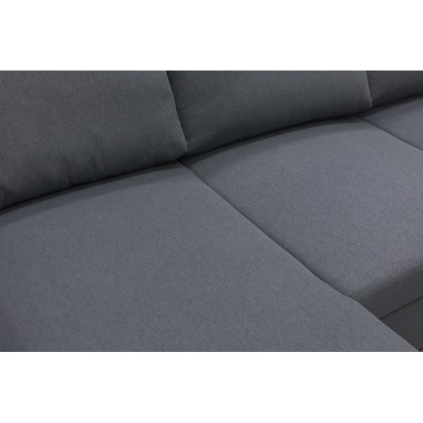 U-soffa Solna v�ndbar - 309 cm - m�rkgr�