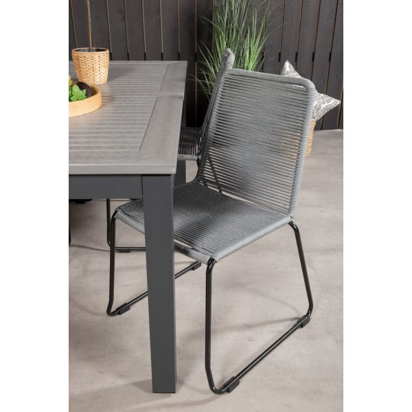 Ekenäs Matgrupp (152x90) - Svart/Grå - 4 Stolar Ekenäs Matgrupp (152x90) - Svart/Grå - 4 Stolar