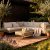 Stor utomhus hörnsoffa med bord | Loungeset i konstrotting | Creme Stor utomhus hörnsoffa med bord | Loungeset i konstrotting | Creme