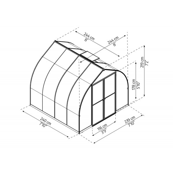 Vxthus Bella - 6 m + Vxthusbord