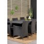Holma Matgrupp (160x100) - Svart - 8 Stolar