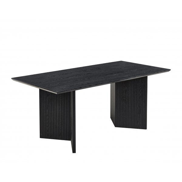 Crossby matbord 180x90 cm - Svartbetsad ek