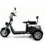 Elscooter Trehjuling 2000W Svart - Elmoped Klass 1 + Låskätting Elscooter Trehjuling 2000W Svart - Elmoped Klass 1 + Låskätting