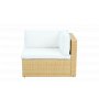 Loungegrupp konstrotting | Soffa med bord & 2 pallar f�r uteplats | Beige