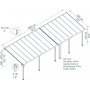 Canopia Olympia Altantag i Aluminium 3 x 10 - Mrkegr/klart glas