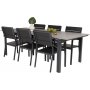 Prssebo Spisegruppe (224x100) - Sort/Gr - 6 Stole