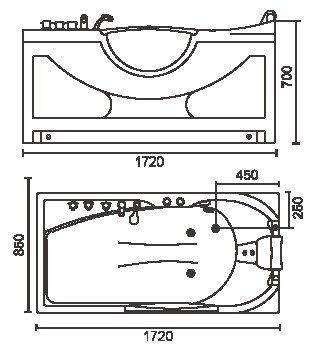 Massagebadkar Maxima