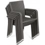 Spisegruppe Sumba bord + 6 stole - Mrkegr