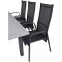 Ekens Spisegruppe (152x90) - Sort/Gr - 6 Stole