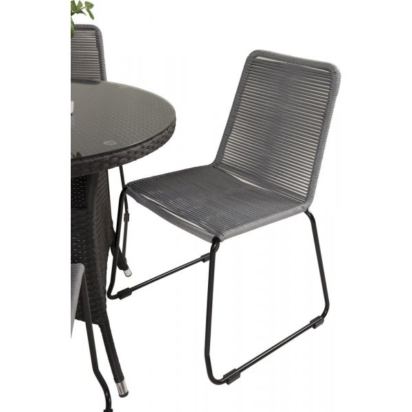 Frubol Matgrupp (�90) - Svart - 4 Stolar