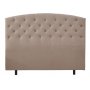 1 Sänggavel 180 cm bred rundad design - Beige