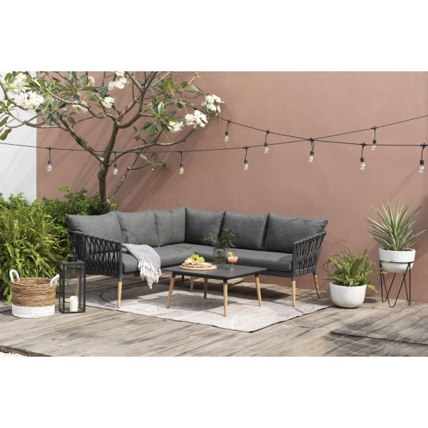 Livsstil Have Ipanema udendørs gruppe med hjørnesofa og bord - Grå Livsstil Have Ipanema udendørs gruppe med hjørnesofa og bord - Grå