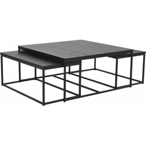 Natalie soffbord set 90x90 | 85x44 cm - Svart