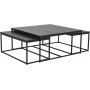 Natalie soffbord set 90x90 | 85x44 cm - Svart