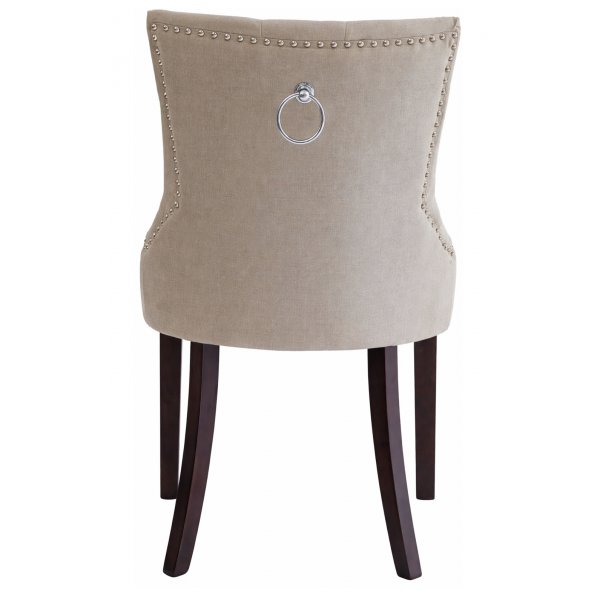 Tuva stol beige med bruna ben