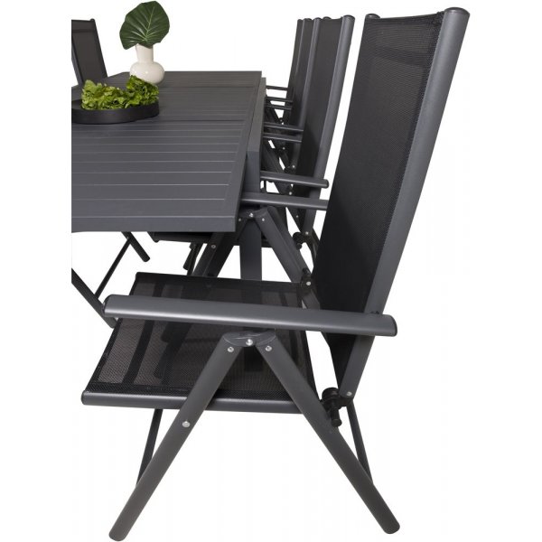 Holma Matgrupp (160x100) - Svart - 8 Stolar Holma Matgrupp (160x100) - Svart - 8 Stolar